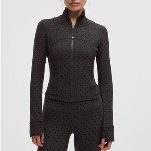 LULULEMON Define Cropped Black Polka Dot Jacket